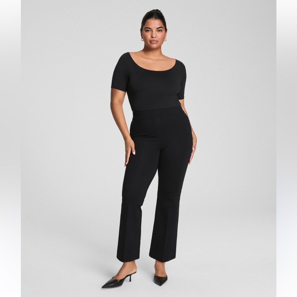 Spanx Black perfect kick flare Pants SZ 2x   stretch office career work wear - Picture 2 of 8